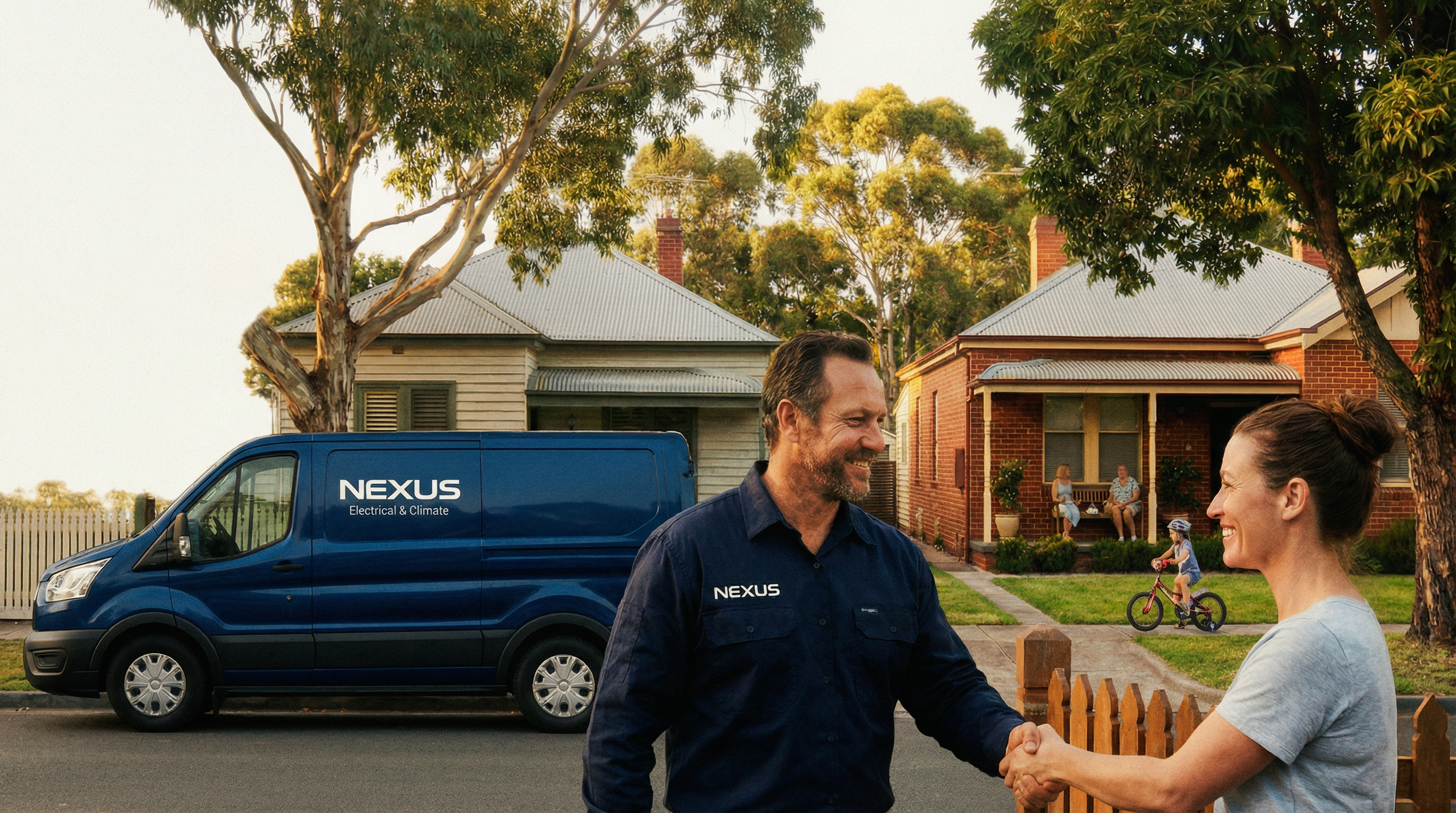 Nexus Electrical & Climate work vehicle and residential electrical team